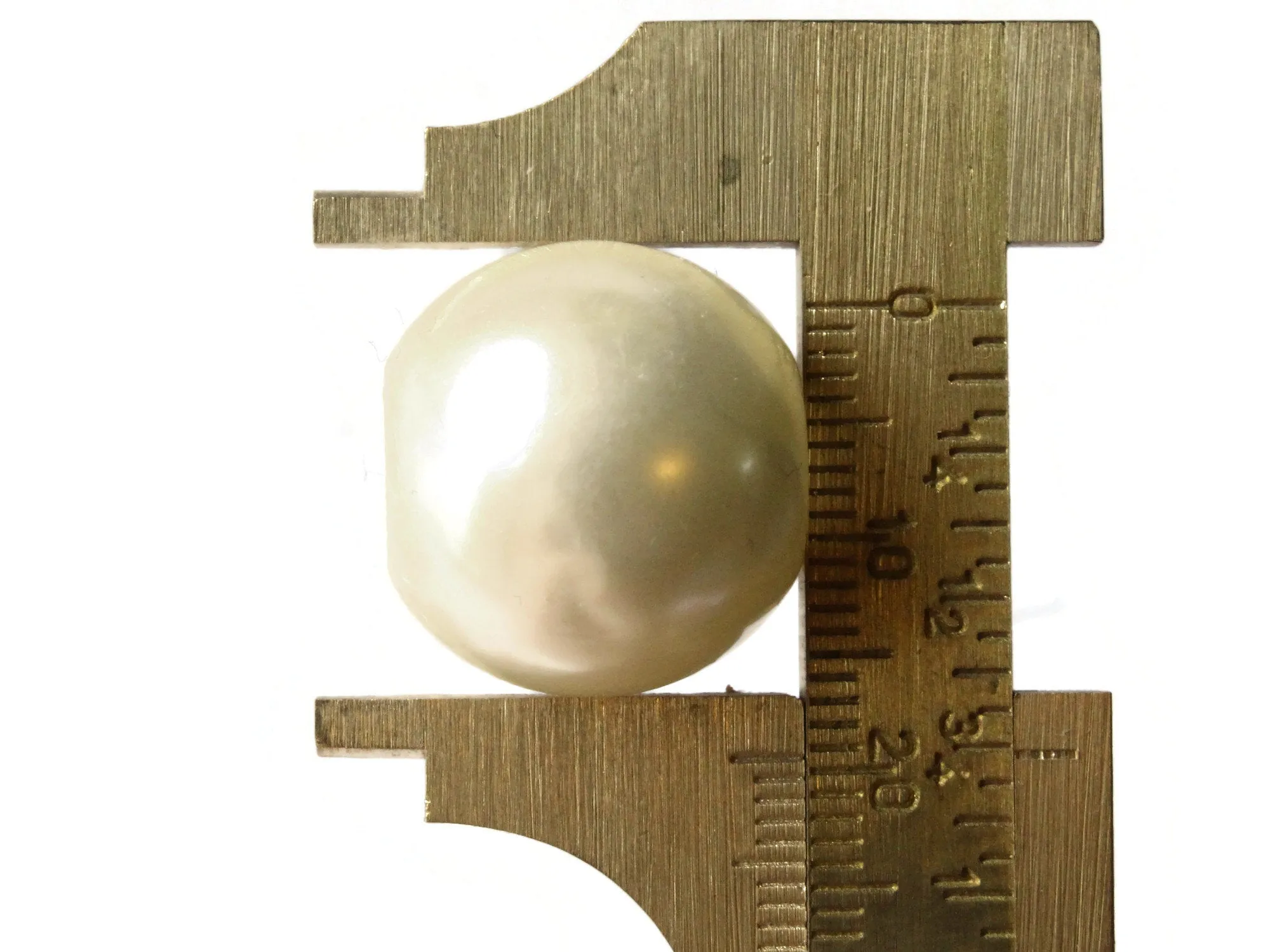 10 20mm Large Hole Ivory White Plastic Pearl Beads