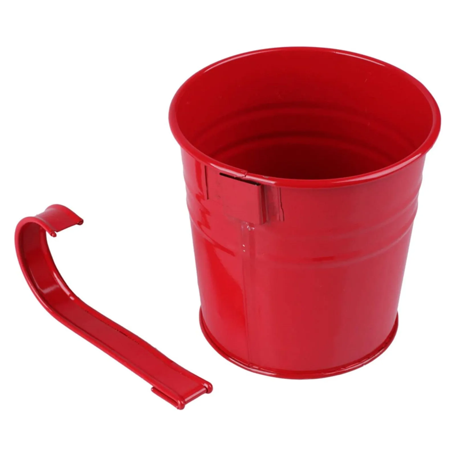 10pcs Colorful Hanging Planter Pots, Metal Hanging Flower Pots With Drainage Hole