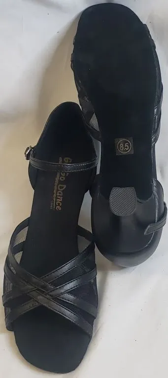 1.3" Harla -- Women's Thick Heel Latin Sandal -- Black