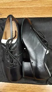 1.5" Marco Jr. -- Boy's Latin Heel Ballroom Oxford -- Black