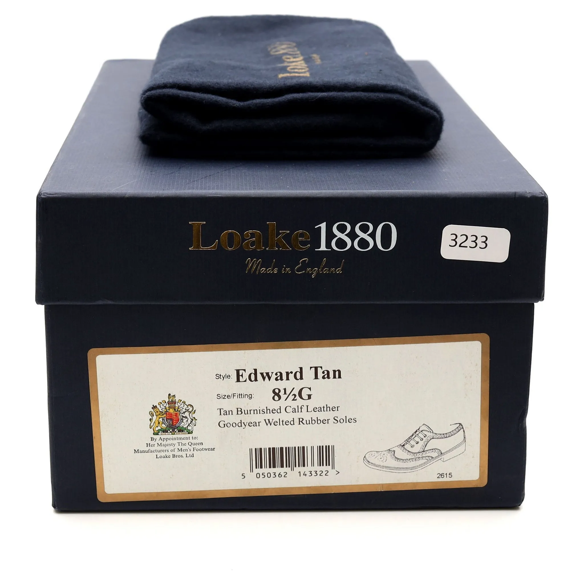 1880 'Edward' Tan Brown Leather Brogues UK 8.5 G