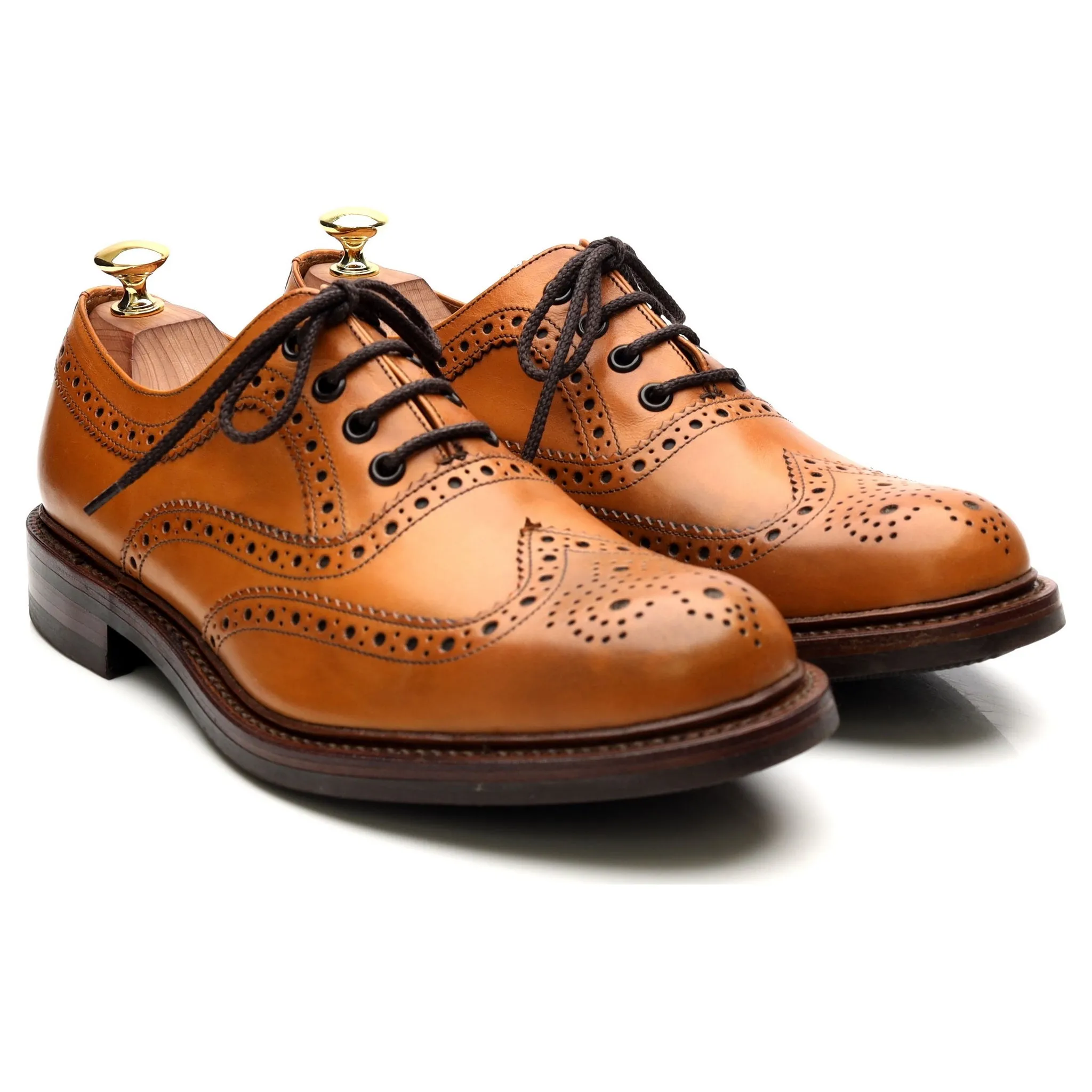 1880 'Edward' Tan Brown Leather Brogues UK 8.5 G