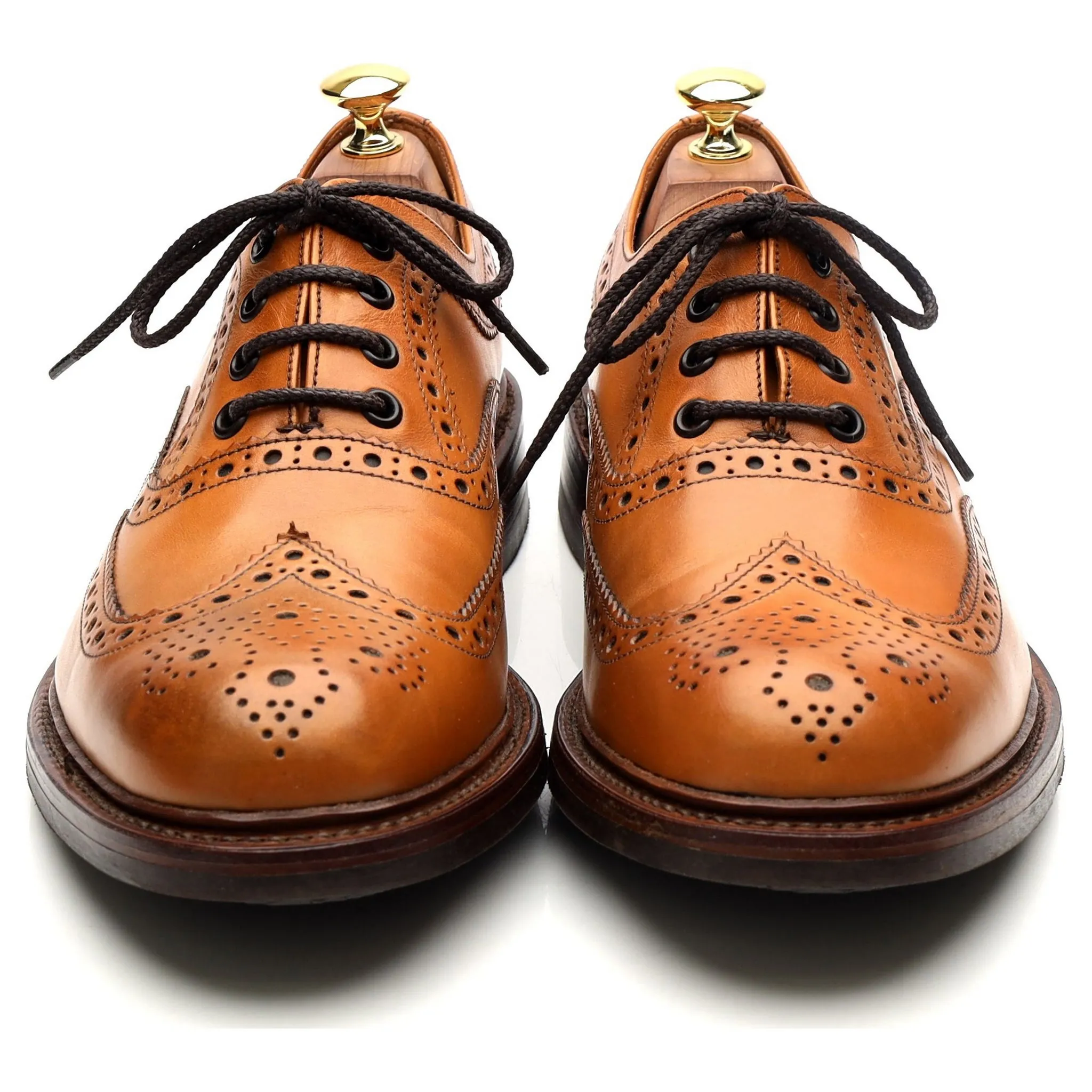 1880 'Edward' Tan Brown Leather Brogues UK 8.5 G