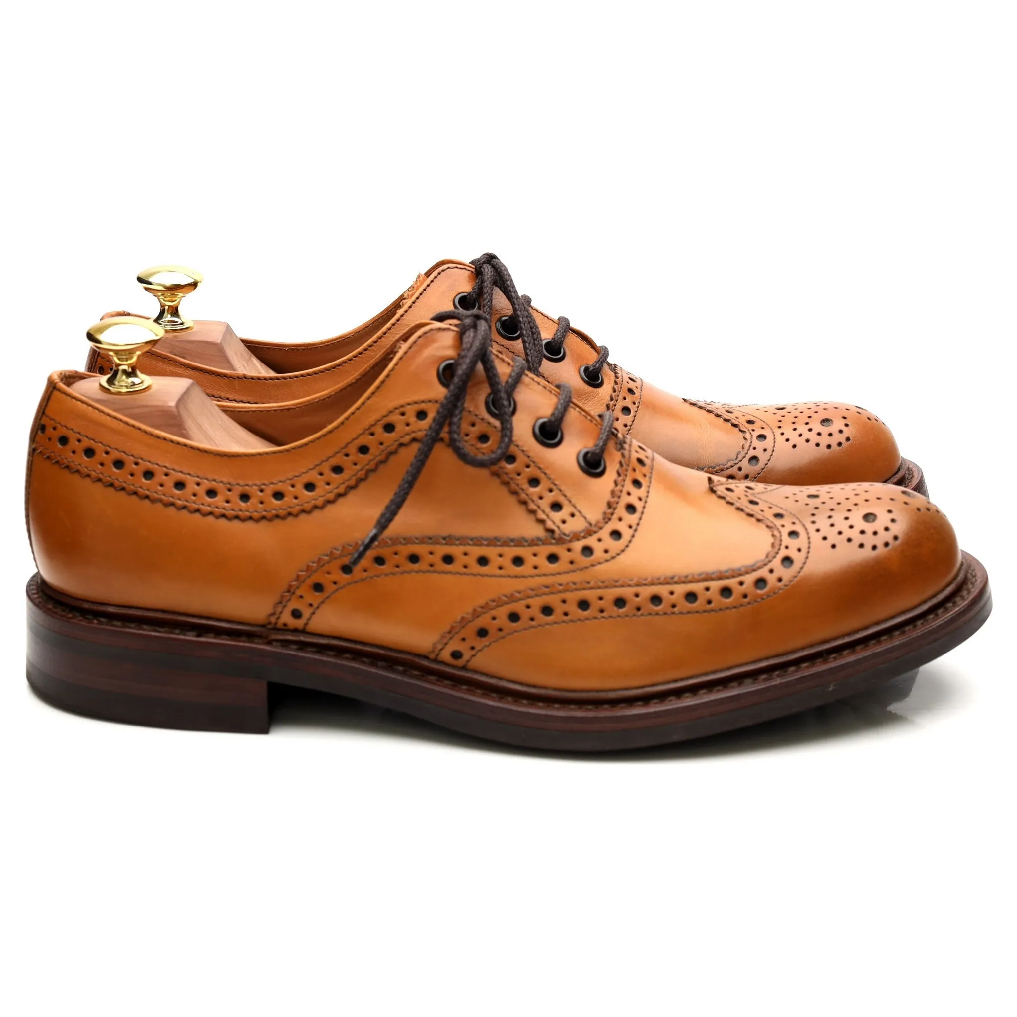 1880 'Edward' Tan Brown Leather Brogues UK 8.5 G