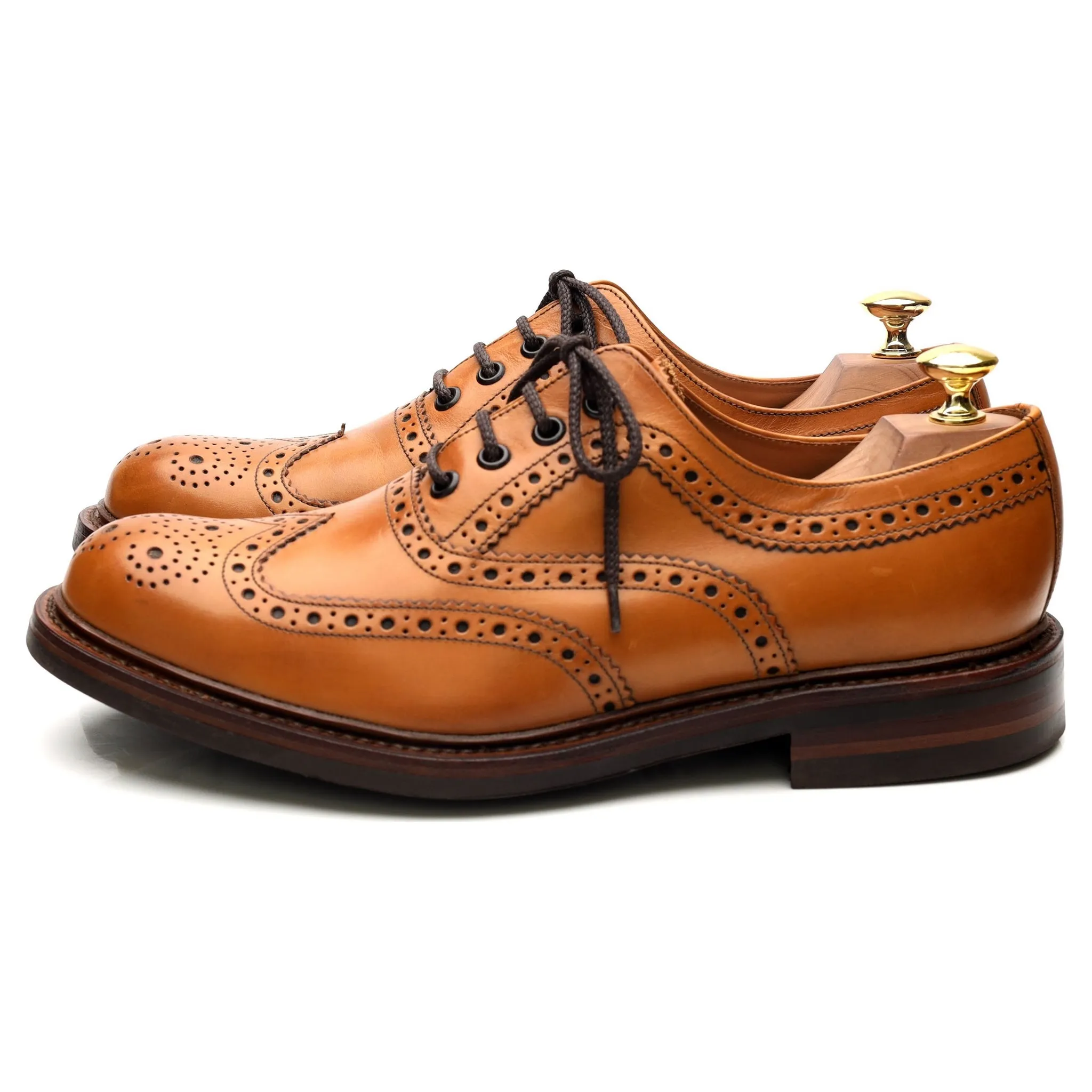 1880 'Edward' Tan Brown Leather Brogues UK 8.5 G