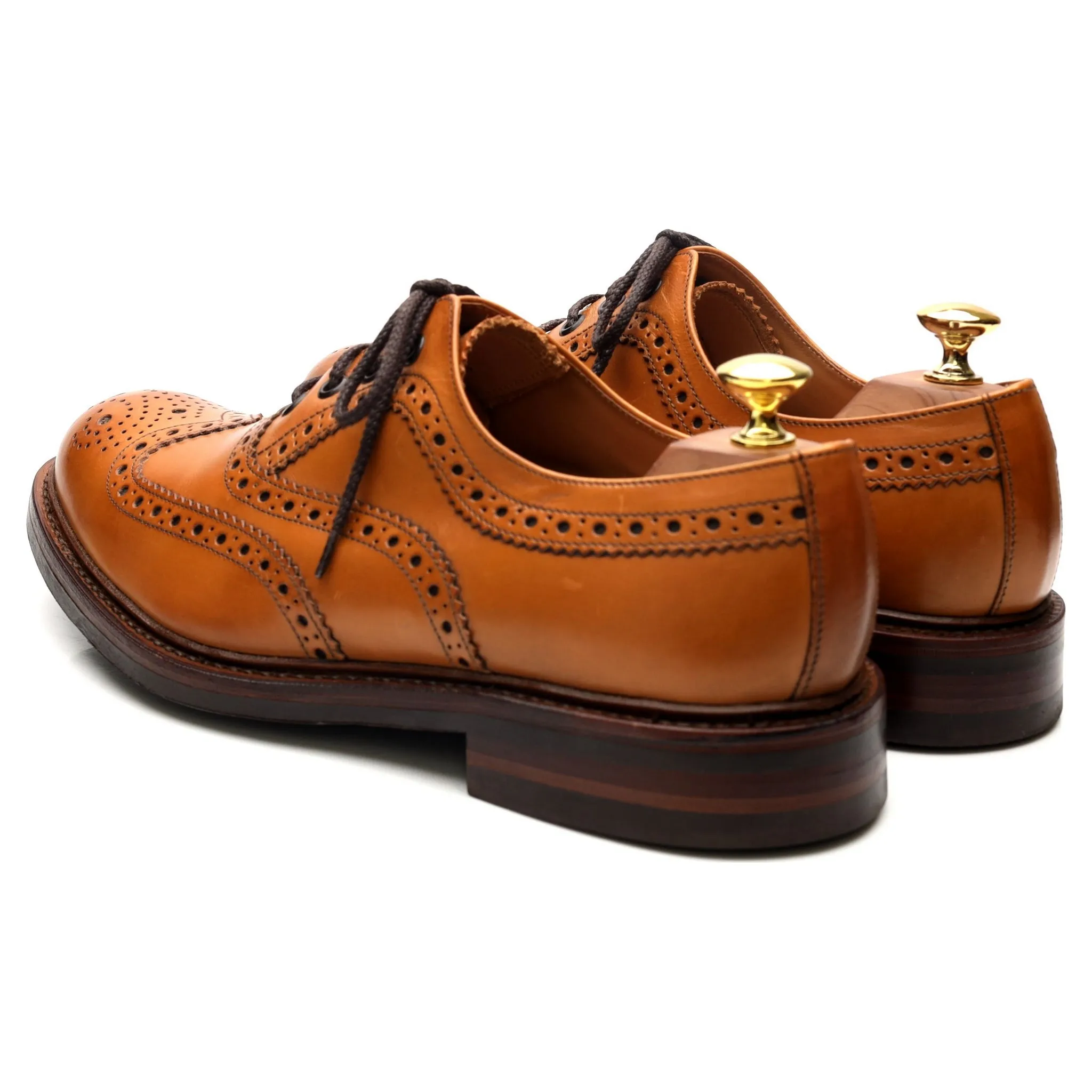 1880 'Edward' Tan Brown Leather Brogues UK 8.5 G