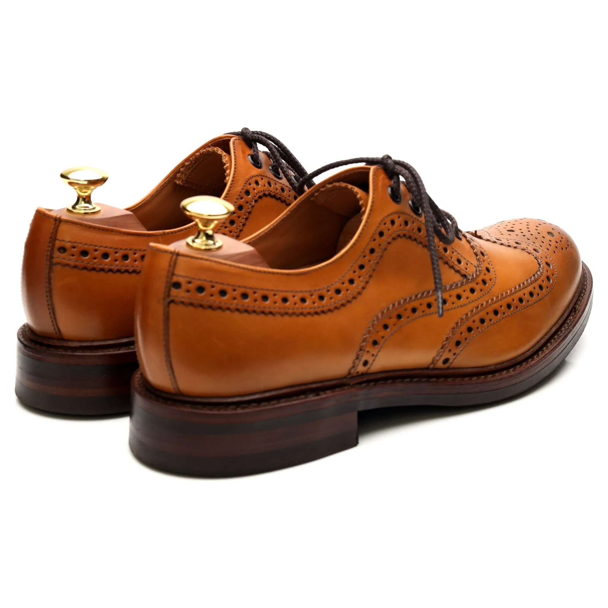 1880 'Edward' Tan Brown Leather Brogues UK 8.5 G