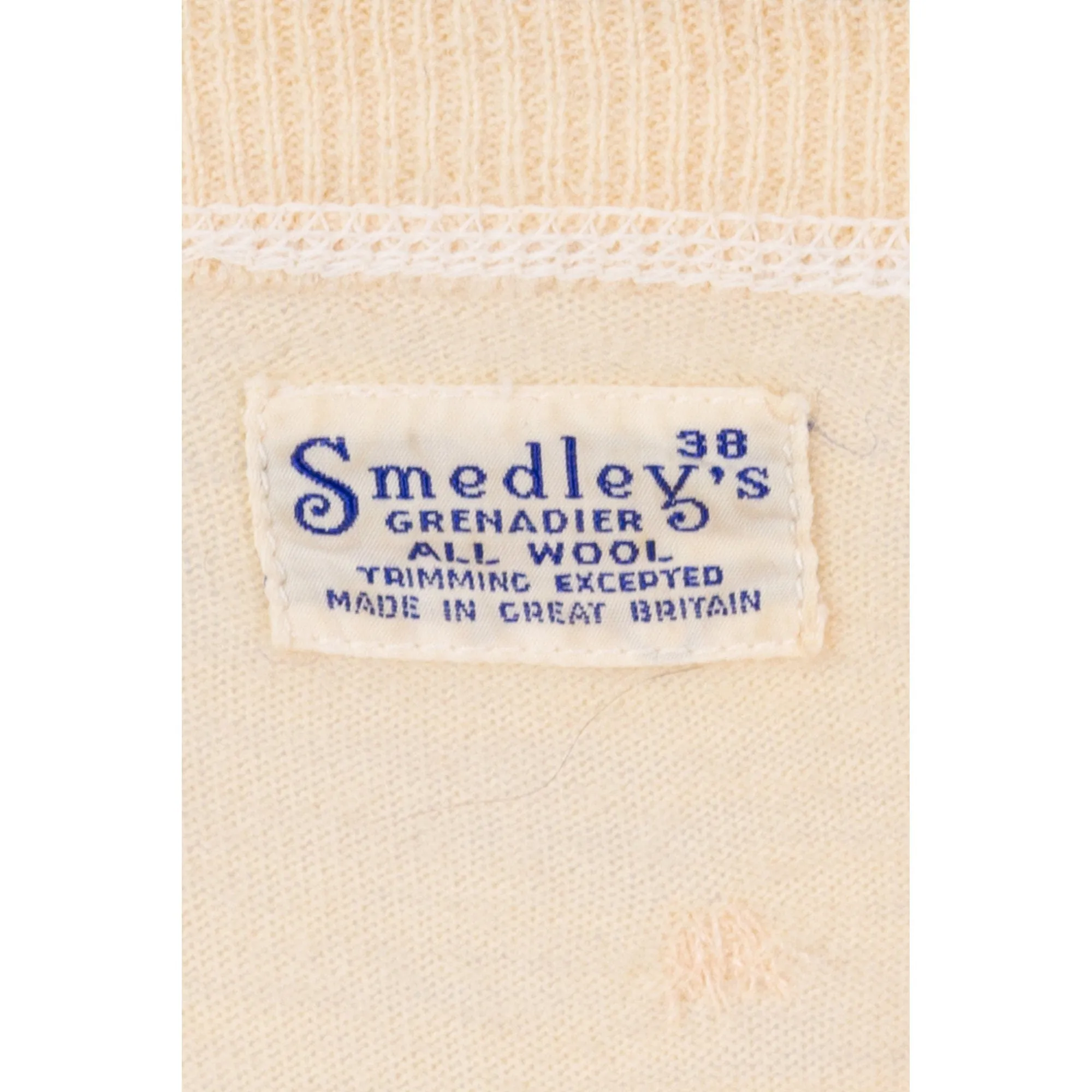 1950s Cream Wool Knit Top - Medium to Large