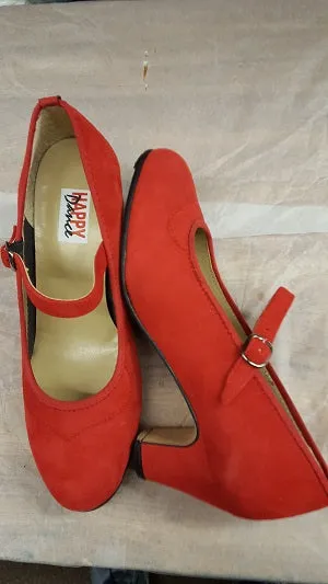 2.25" GinaMarie -- Flamenco Shoe -- Red Suede
