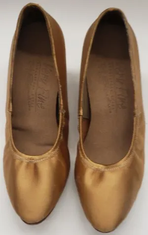 2.25" Nora -- Women's Standard Ballroom Shoe -- Tan Satin
