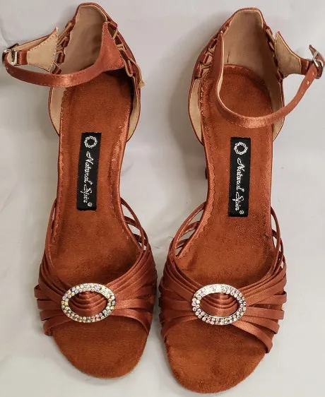 3" Stephanie -- Flare Heel Rhinestone Latin Sandal