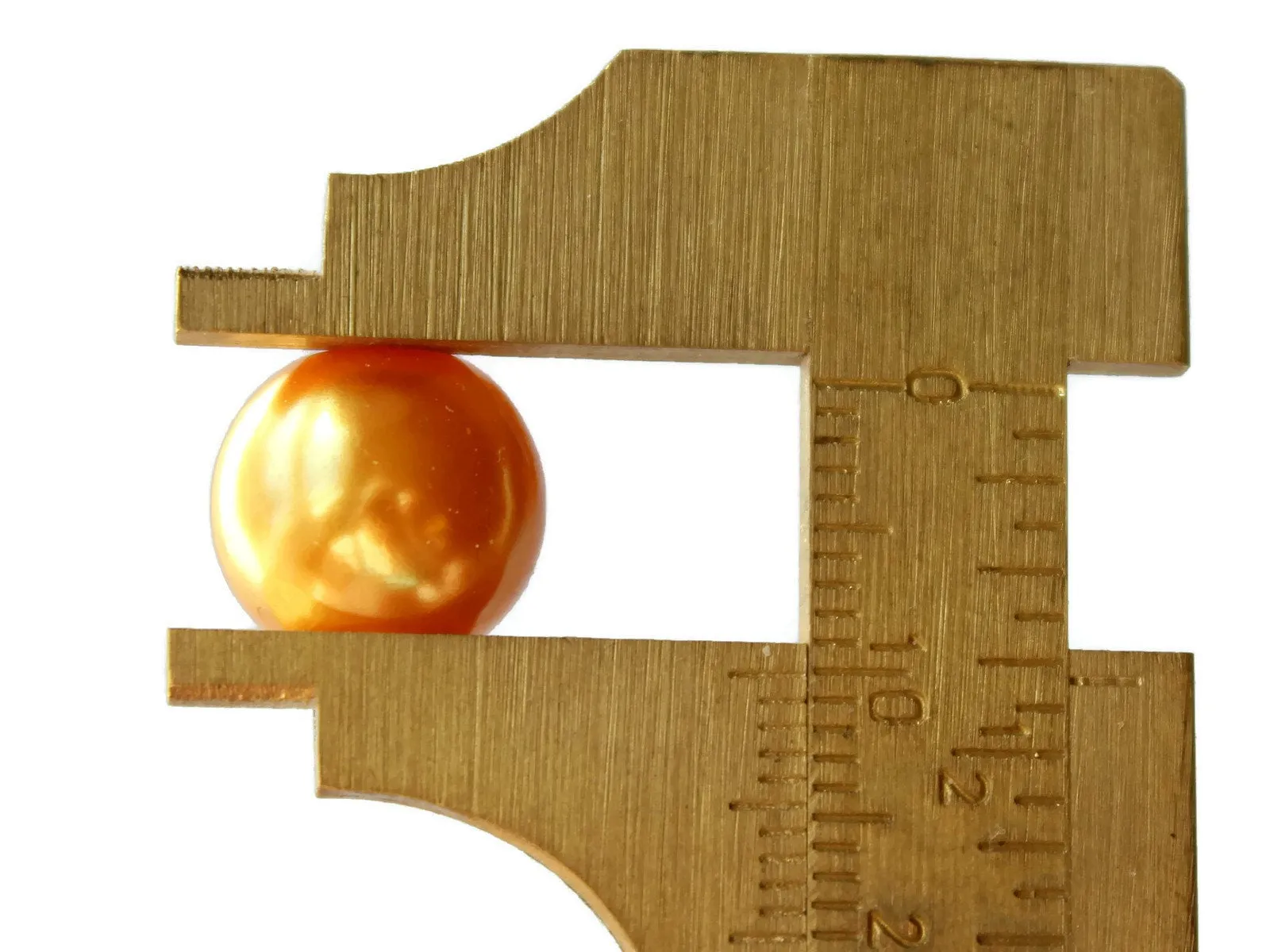 40 12mm Large Hole Orange Pearl Beads Round Plastic Pearl Beads bK3