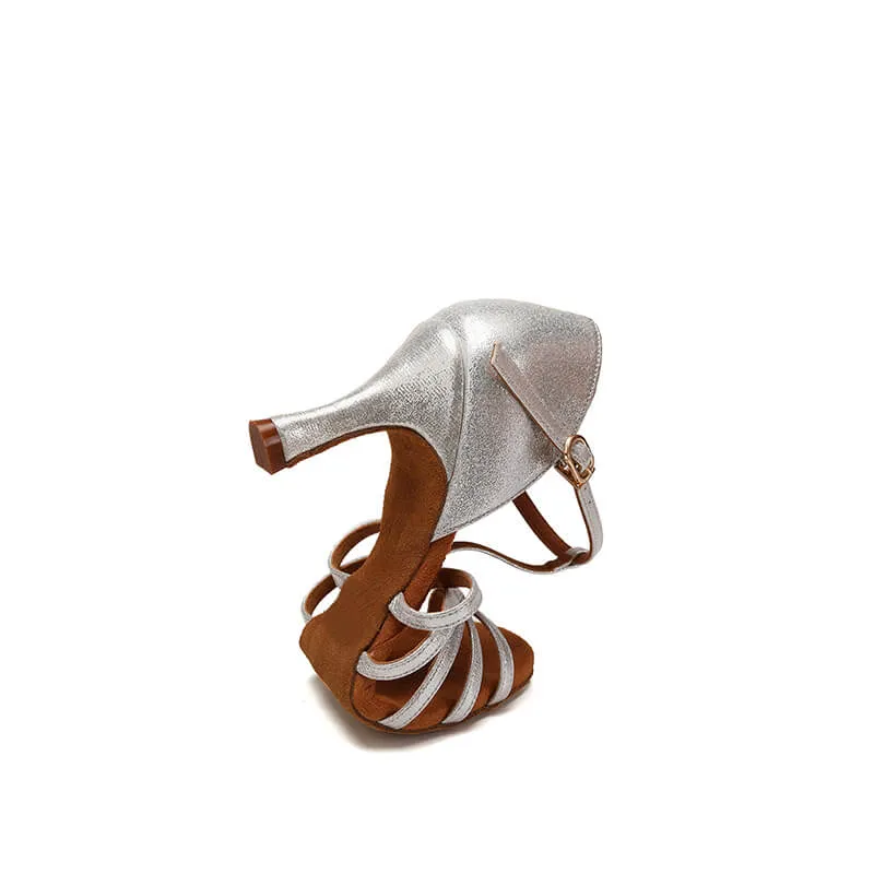 5-Strap Leather Latin Dance Shoes