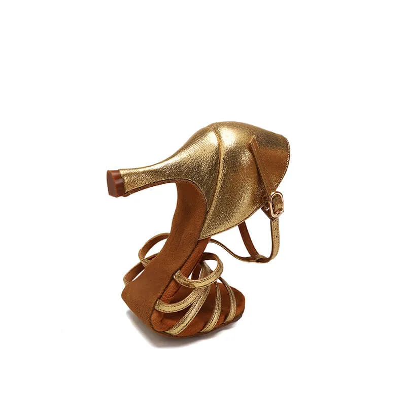 5-Strap Leather Latin Dance Shoes