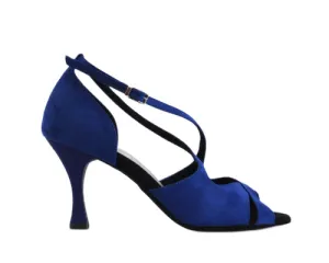 736 / 486 Tanzschuhe in blauem Wildleder