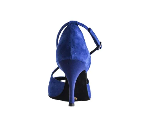 736 / 486 Tanzschuhe in blauem Wildleder