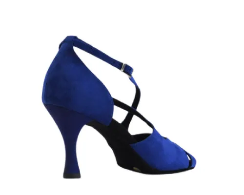 736 / 486 Tanzschuhe in blauem Wildleder