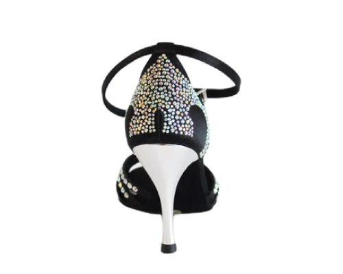 743 / L3 Tanzschuhe in Schwarz mit Strass