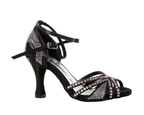 743 / L3 Tanzschuhe in Schwarz mit Strass