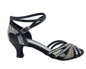 743 / L3 Tanzschuhe in Schwarz mit Strass