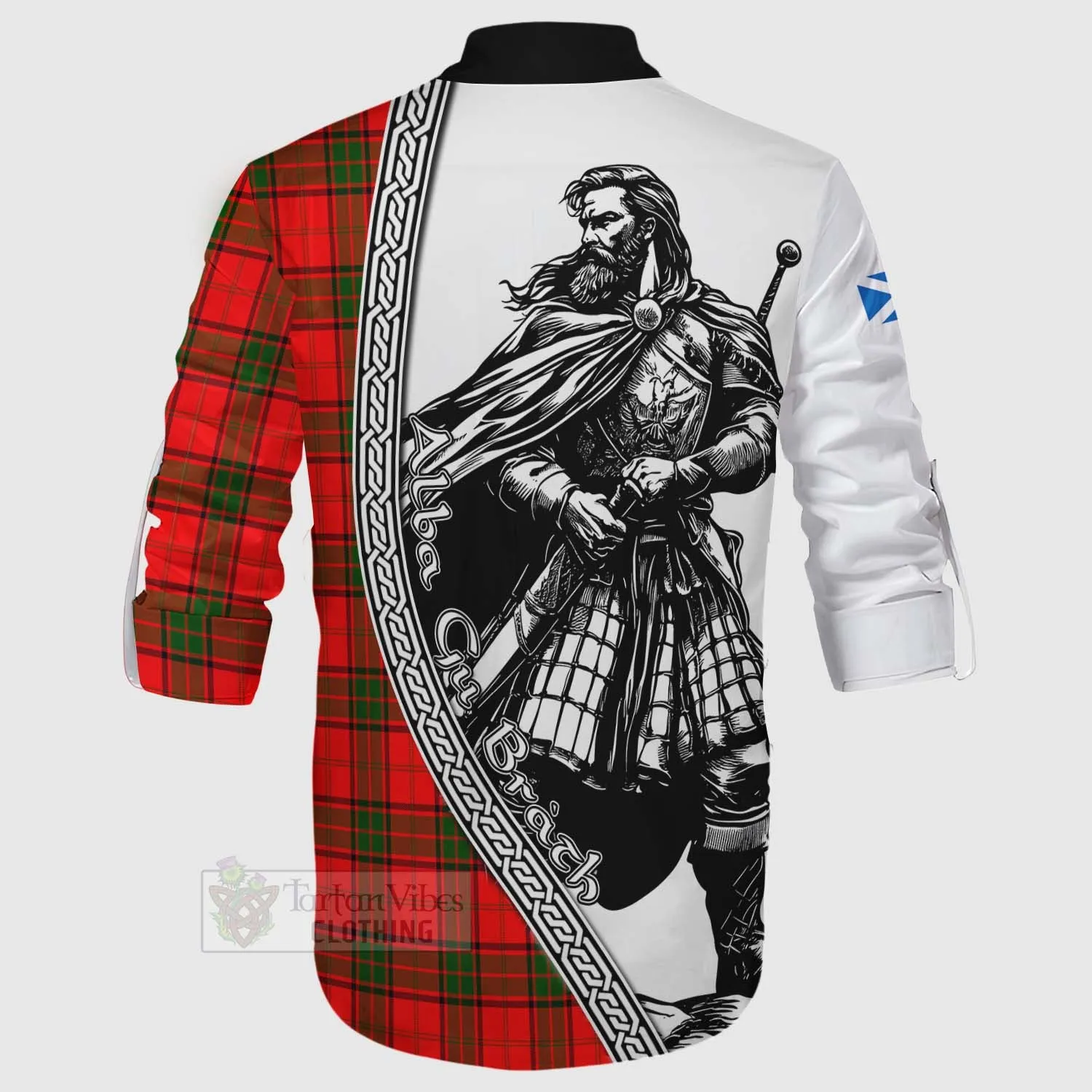 Adair Tartan Clan Crest Ghillie Kilt Shirt with Highlander Warrior Celtic Style