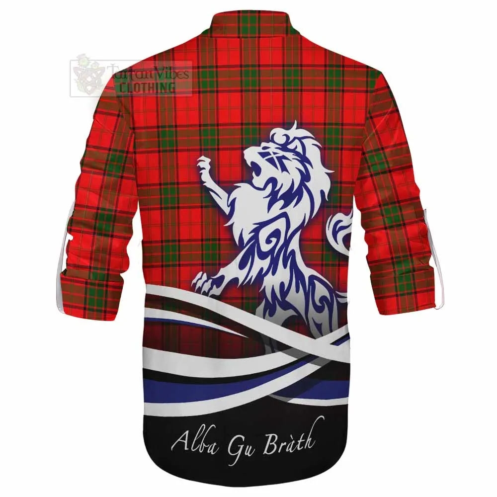 Adair Tartan Ghillie Kilt Shirt with Alba Gu Brath Regal Lion Emblem