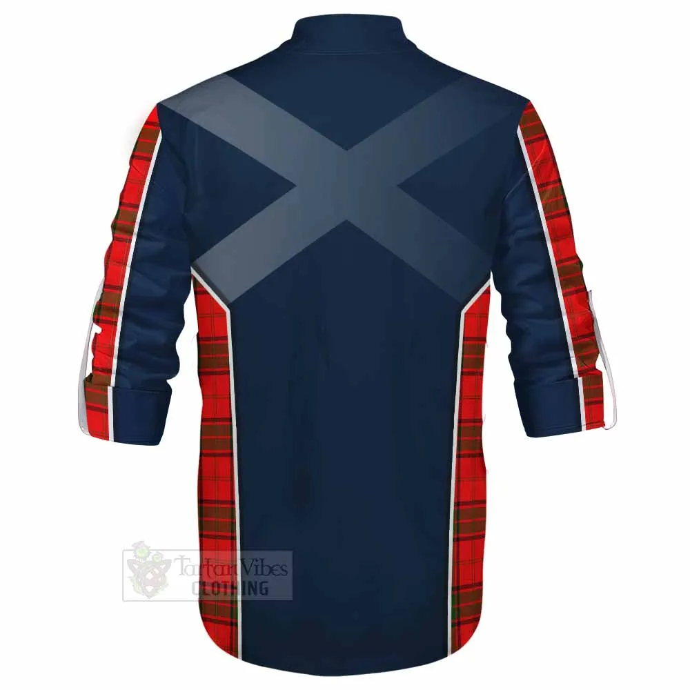Adair Tartan Ghillie Kilt Shirt with Family Crest and Lion Rampant Vibes Sport Style