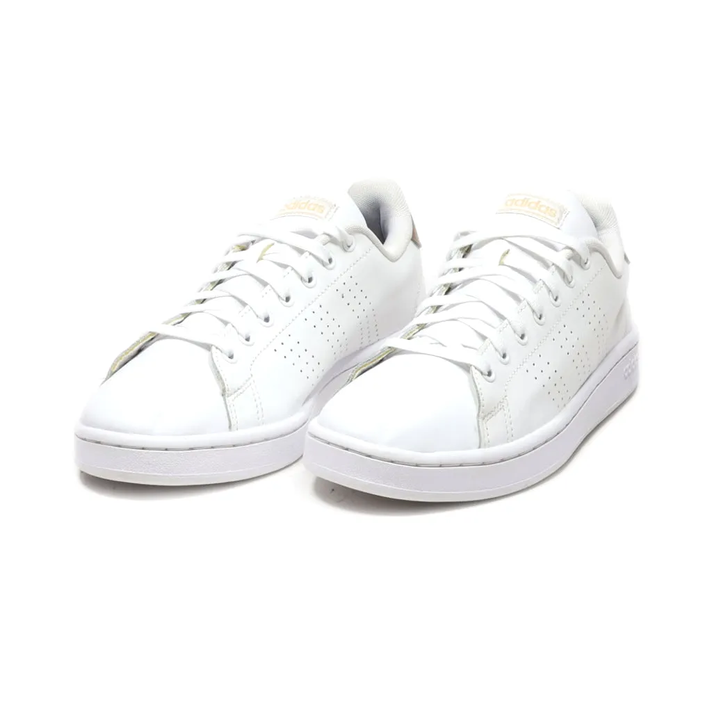 Adidas Advantage Low-Top Sneakers Leather White Colour For Women