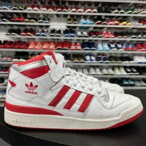 Adidas Men's Forum Mid Refined White Red F37829 Men's Size 12