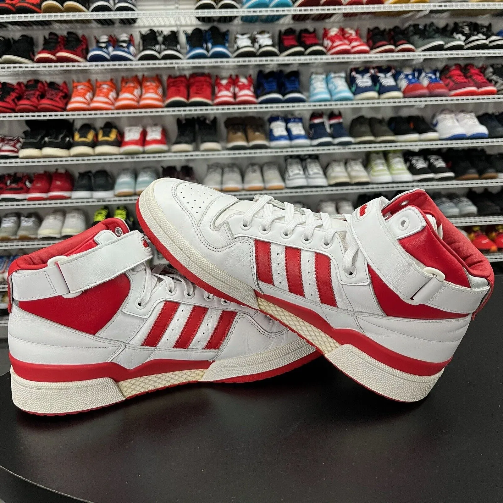 Adidas Men's Forum Mid Refined White Red F37829 Men's Size 12