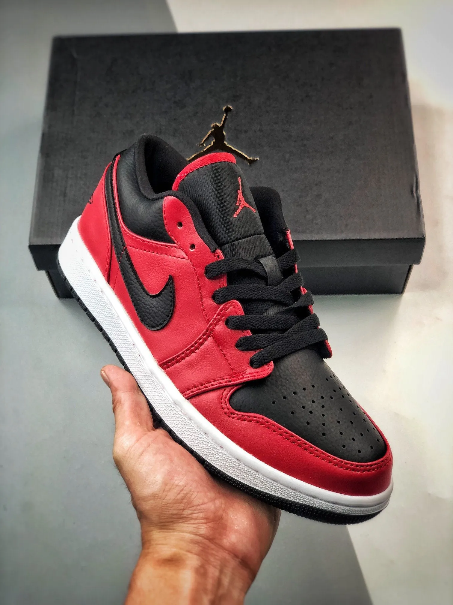Air Jordan 1 Low Gym Red/Black-White 553558-605