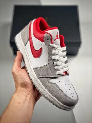 Air Jordan 1 Low Light Smoke Grey/White-Gym Red DC6991-016