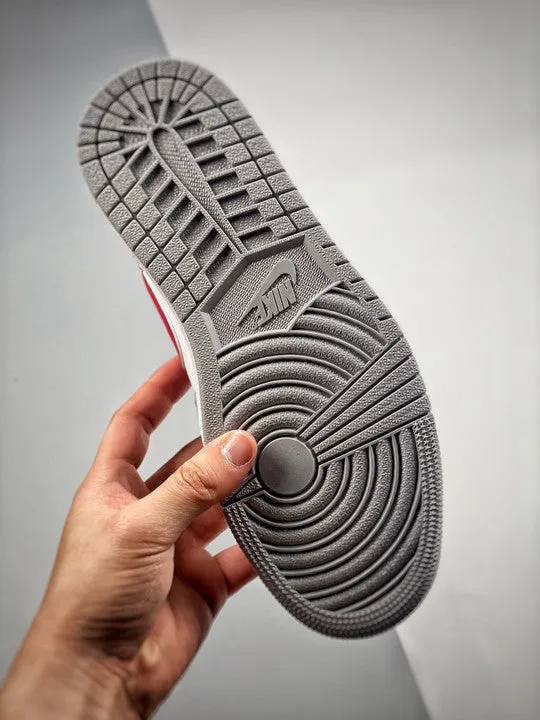 Air Jordan 1 Low Light Smoke Grey/White-Gym Red DC6991-016