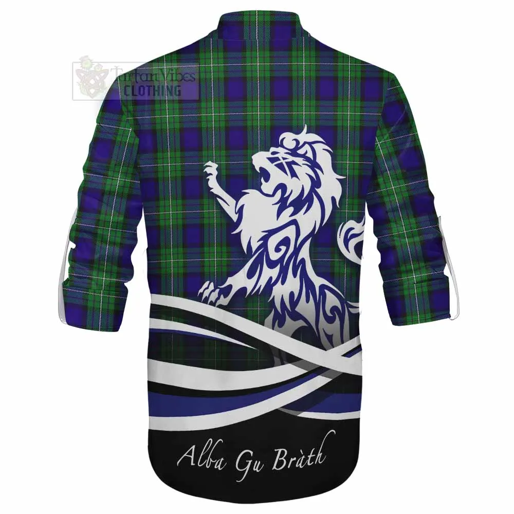 Alexander Tartan Ghillie Kilt Shirt with Alba Gu Brath Regal Lion Emblem
