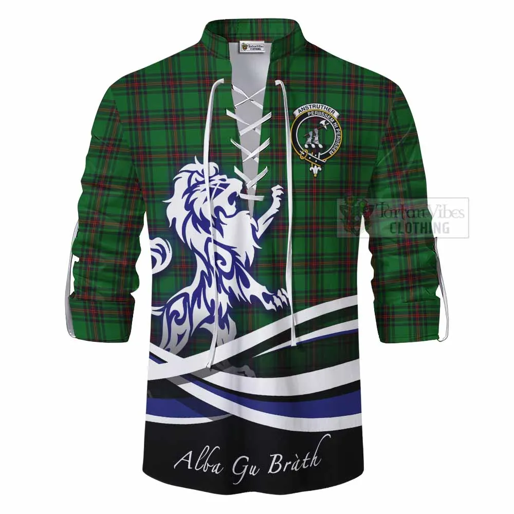 Anstruther Tartan Ghillie Kilt Shirt with Alba Gu Brath Regal Lion Emblem