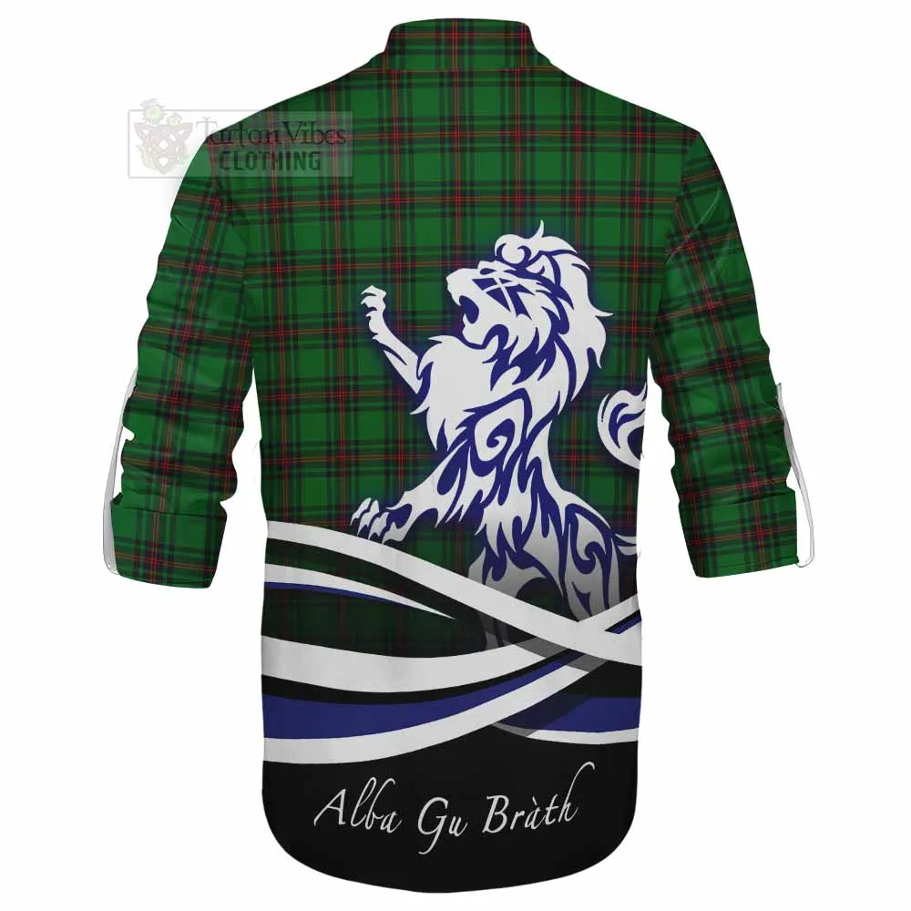 Anstruther Tartan Ghillie Kilt Shirt with Alba Gu Brath Regal Lion Emblem