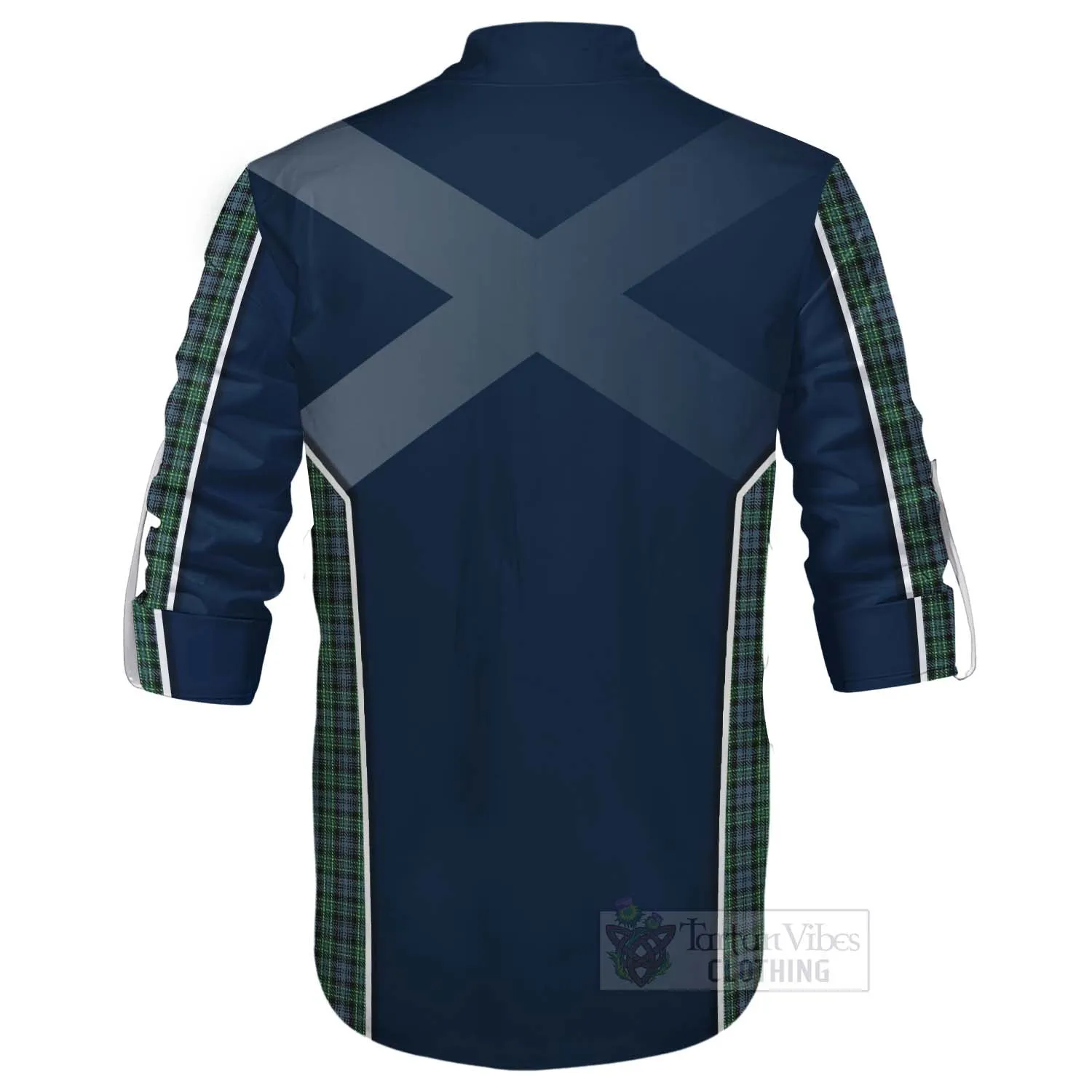 Arbuthnot Tartan Ghillie Kilt Shirt with Family Crest and Scottish Thistle Vibes Sport Style