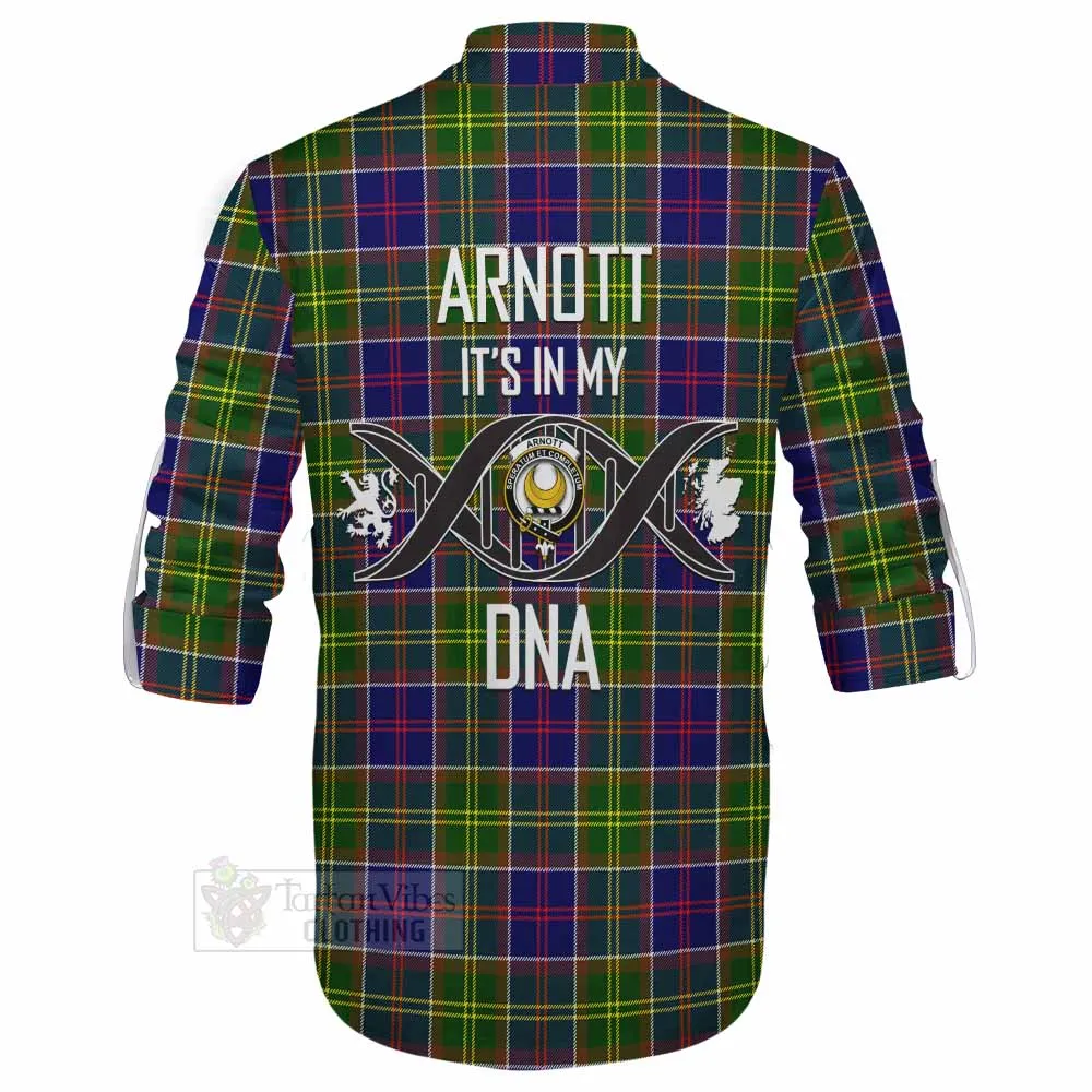 Arnott Tartan Ghillie Kilt Shirt with Family Crest DNA In Me Style