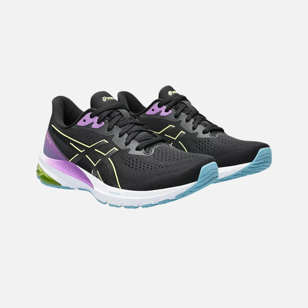 Asics GT-1000 12 Women's Running Shoes - Black/Glow Yellow