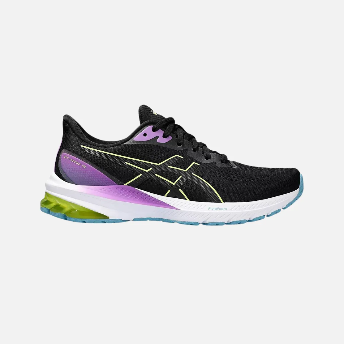 Asics GT-1000 12 Women's Running Shoes - Black/Glow Yellow