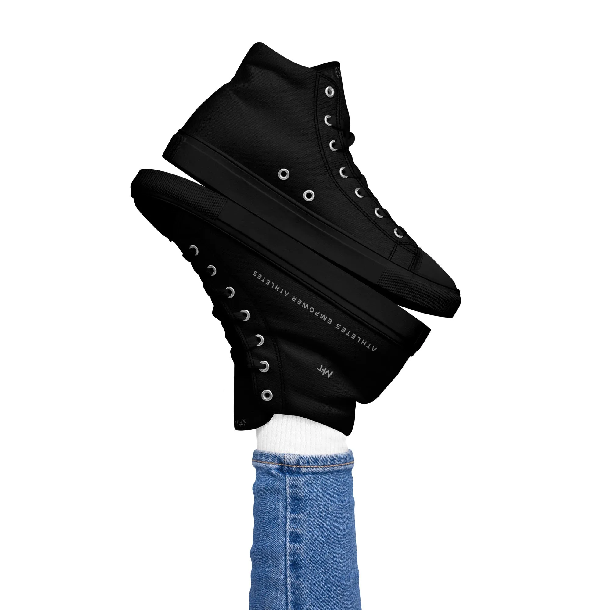 Athletes Empower Athletes - Women’s high top canvas shoes