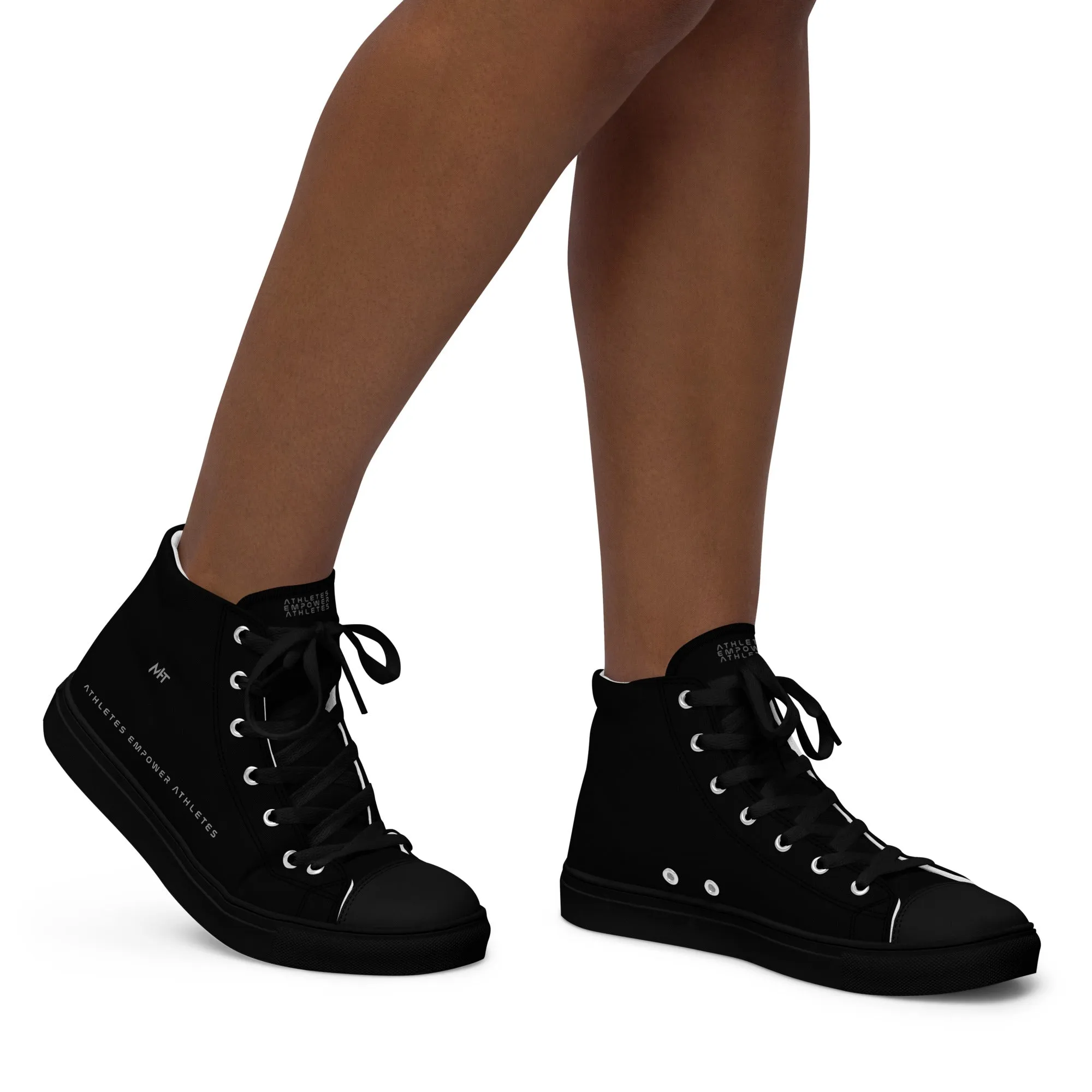 Athletes Empower Athletes - Women’s high top canvas shoes