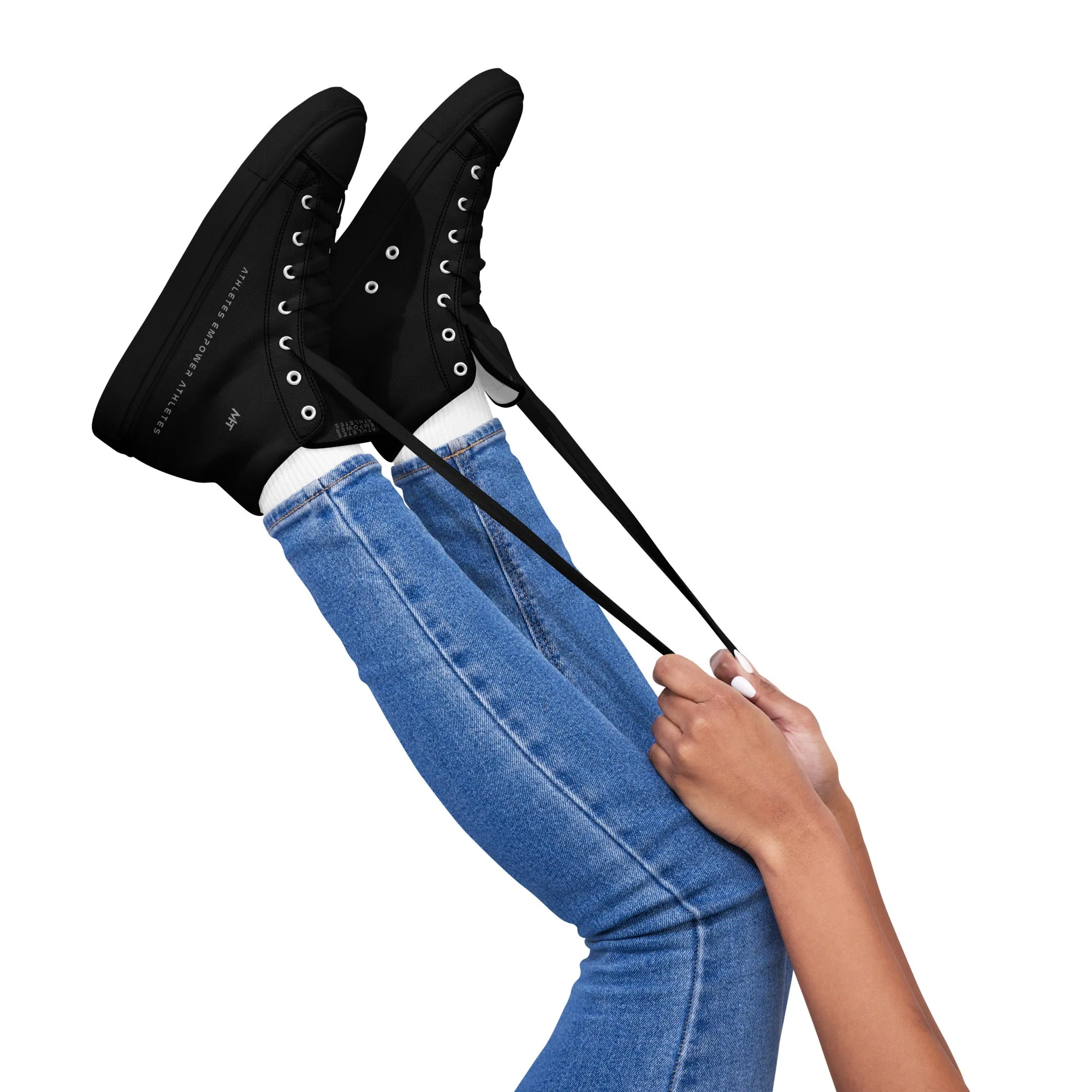 Athletes Empower Athletes - Women’s high top canvas shoes