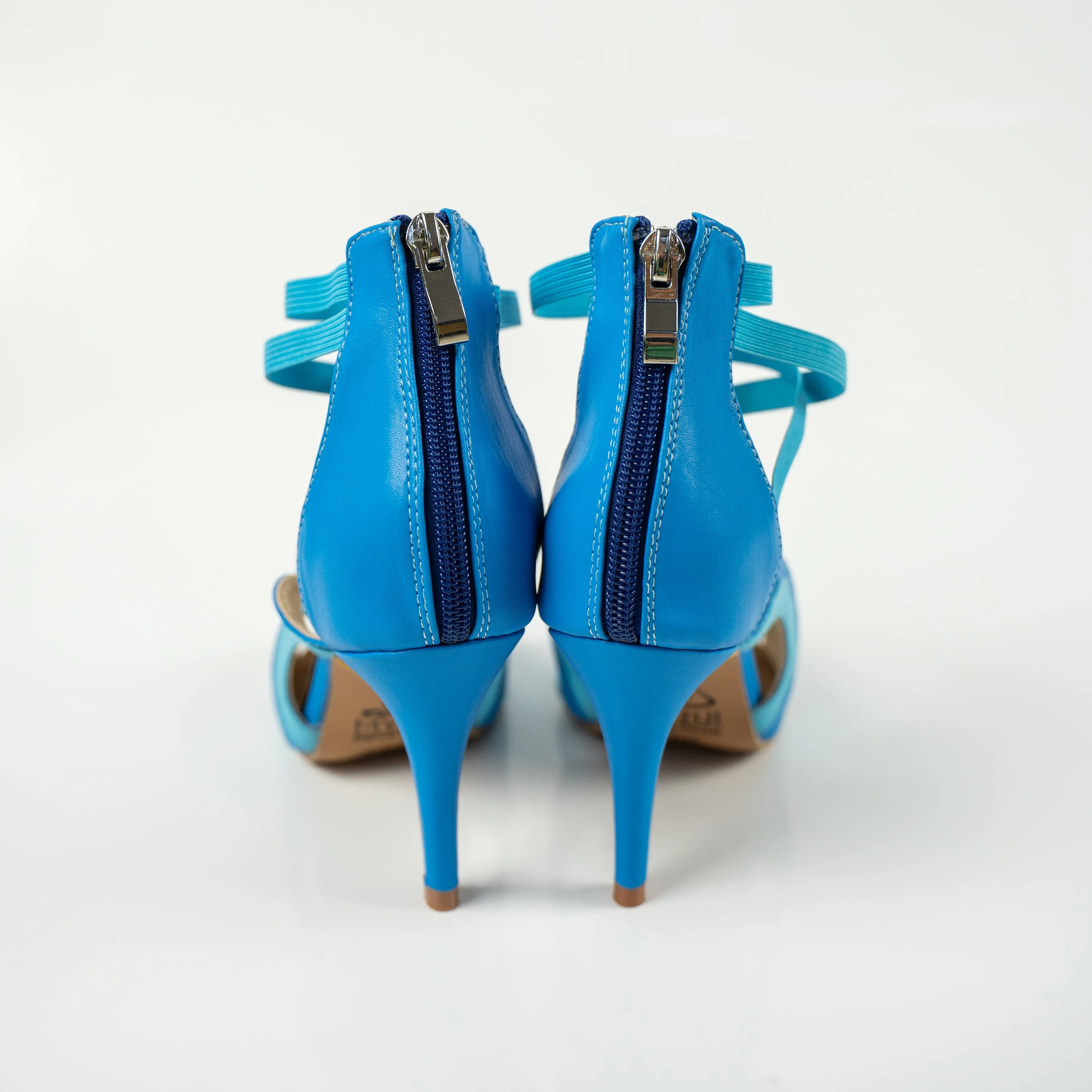 Azure Open Toe Stiletto Sandals Dance Shoes
