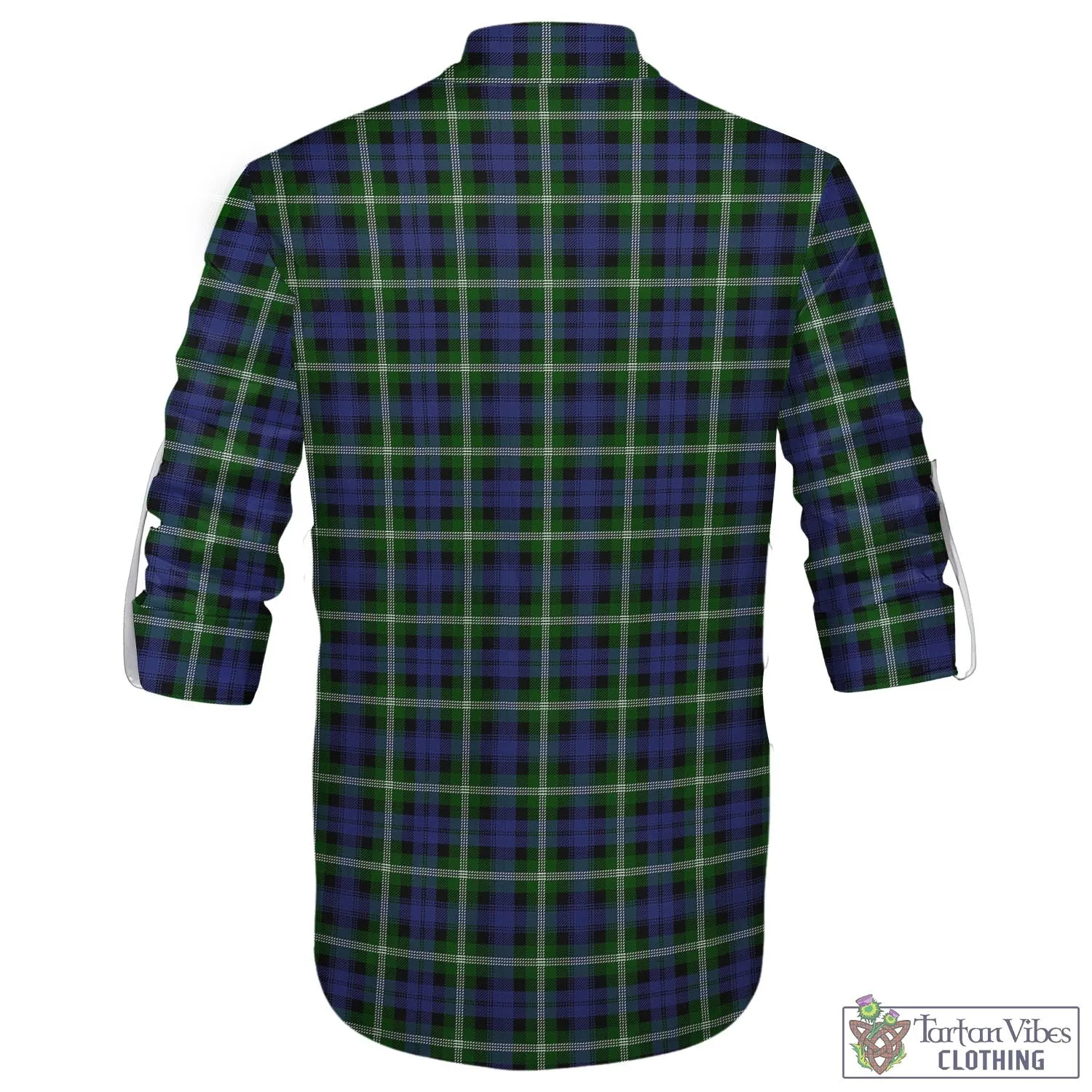 Baillie (Bailey) Tartan Men's Scottish Traditional Jacobite Ghillie Kilt Shirt