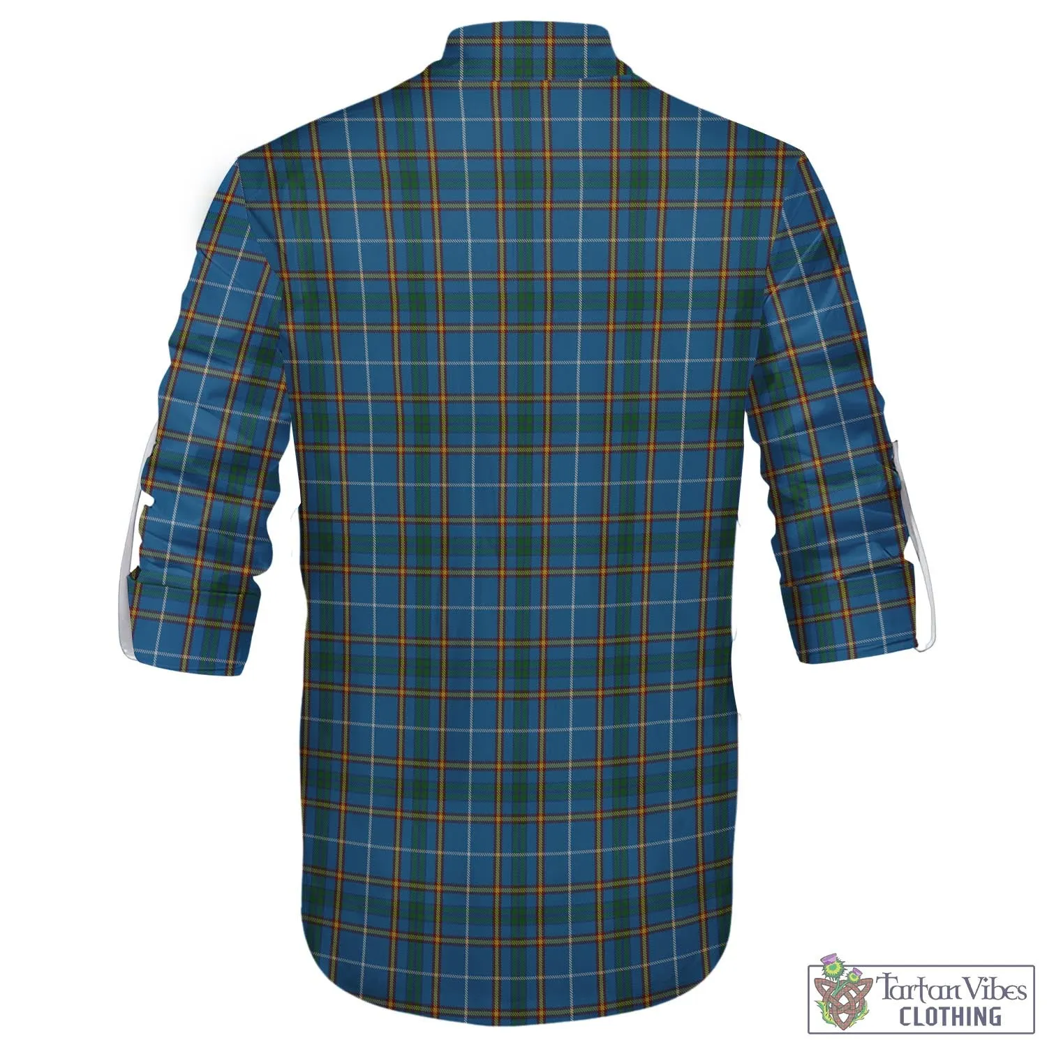 Bain Tartan Men's Scottish Traditional Jacobite Ghillie Kilt Shirt