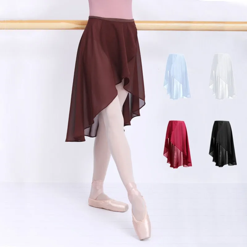 Ballet Skirt Women Adult Long Wrap Chiffon Skirt Dance Wear