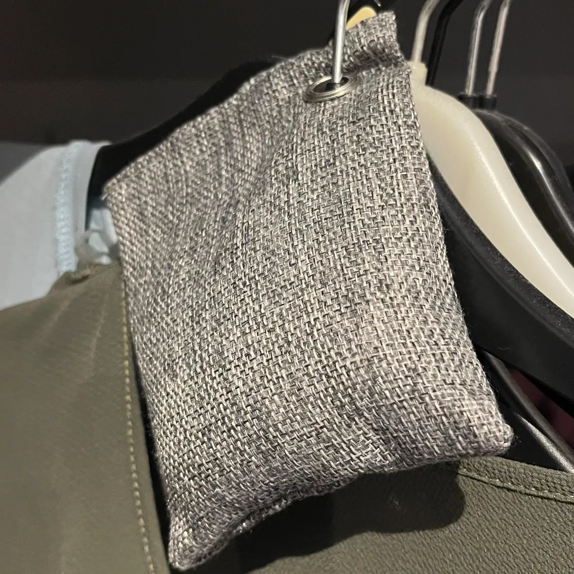 Bamboo Charcoal Air Purifier Bags (Grey) - Set of 2