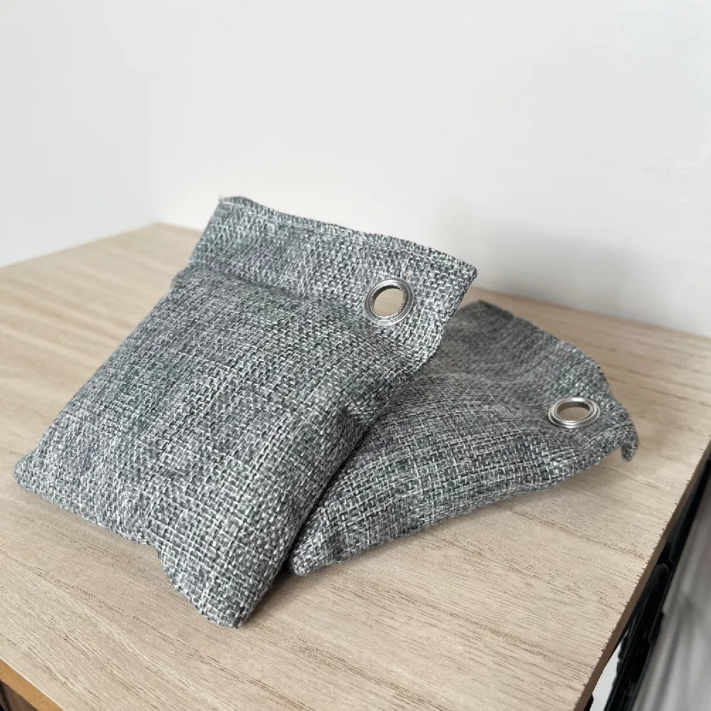 Bamboo Charcoal Air Purifier Bags (Grey) - Set of 2