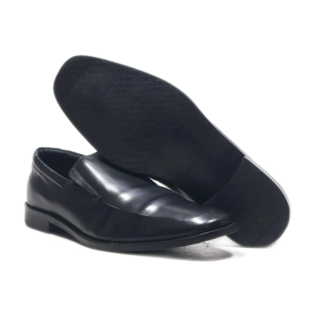 Banana Republic Formal Slip Ons Leather Black Colour For Men